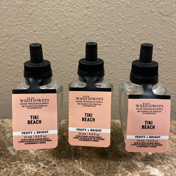 “TIKI BEACH” BBW / WB, Three (3)-Wallflower Home Fragrance Refills, NWT & Sealed - Picture 2 of 3